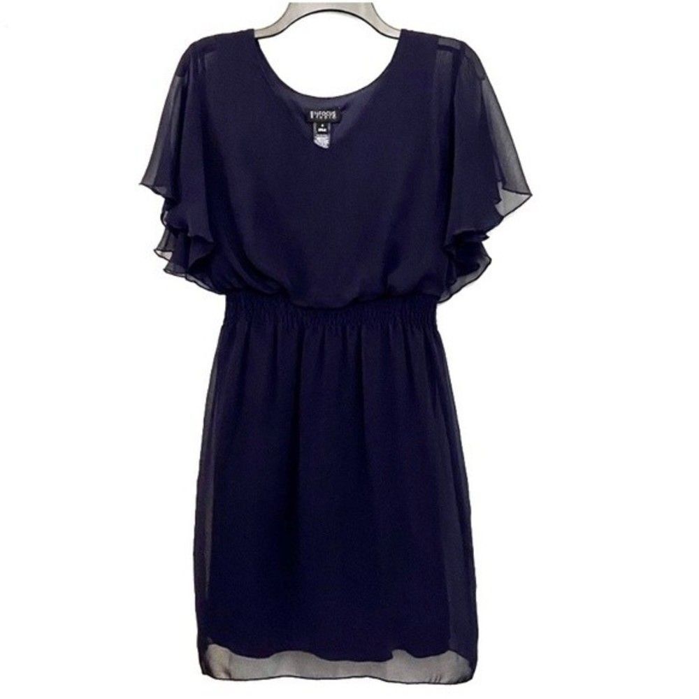 Enfocus Studio Women’s Blue Short Sleeve Flowy Dress Size 4